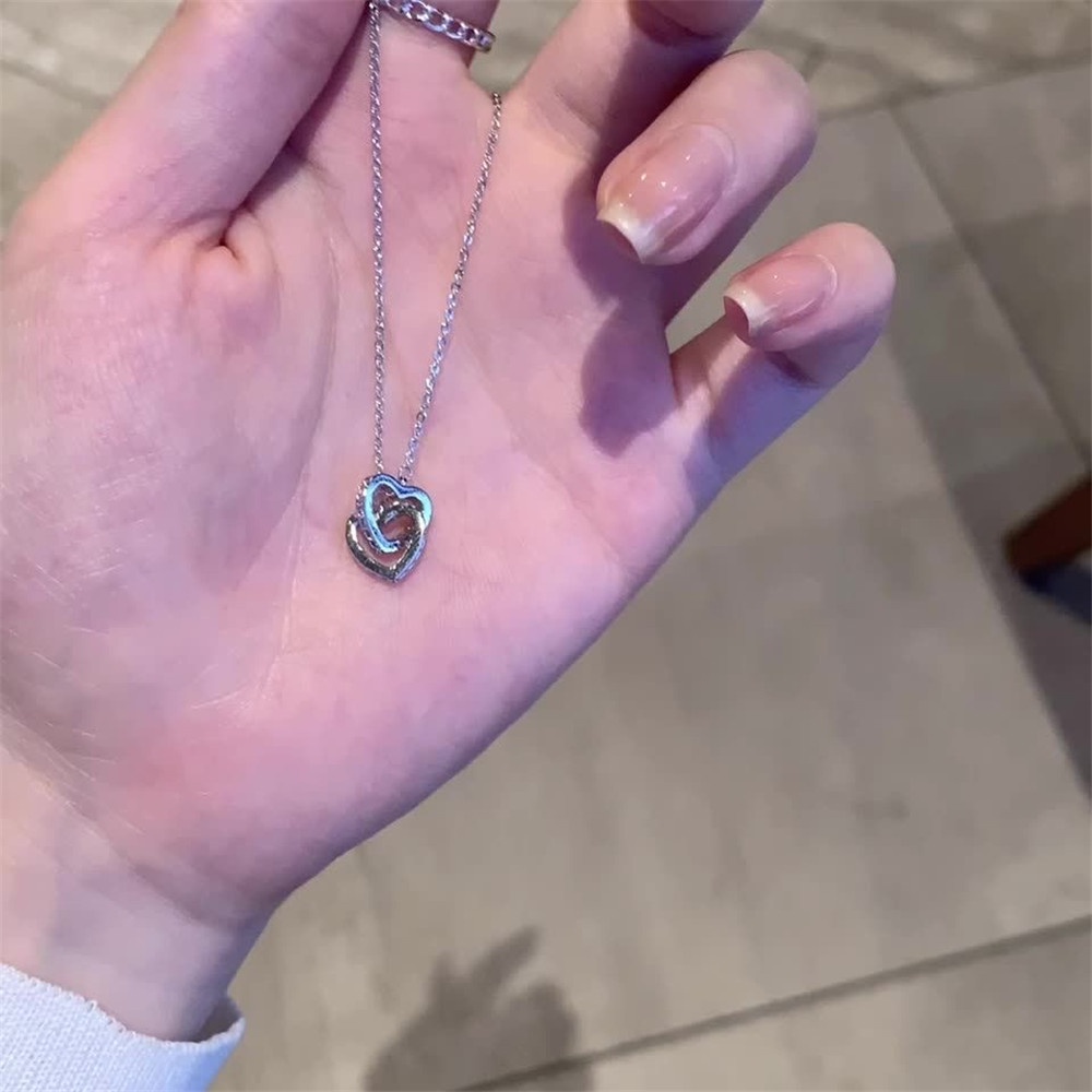 Vòng cổ Hình Trái Tim Đôi Thời Trang Dành Cho Nữ