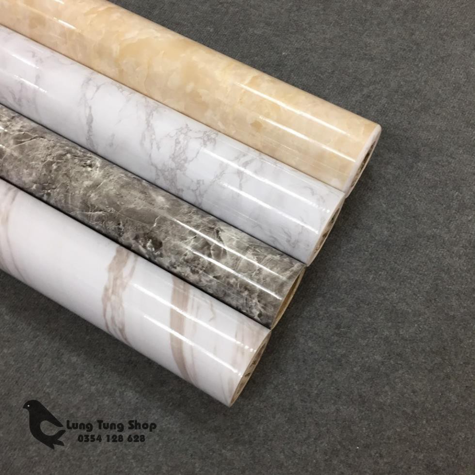 Decal đá hoa cương màu trắng  - giấy dán tường dán bàn tủ có sẵn keo
