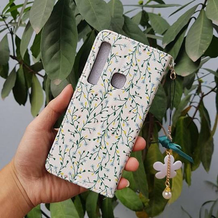 Bao da Samsung A9 2018, FREE SHIP bao da a9 có các ngăn đựng thẻ Visa, ATM, thẻ từ, thẻ thang máy, thẻ nhà, Aha Case