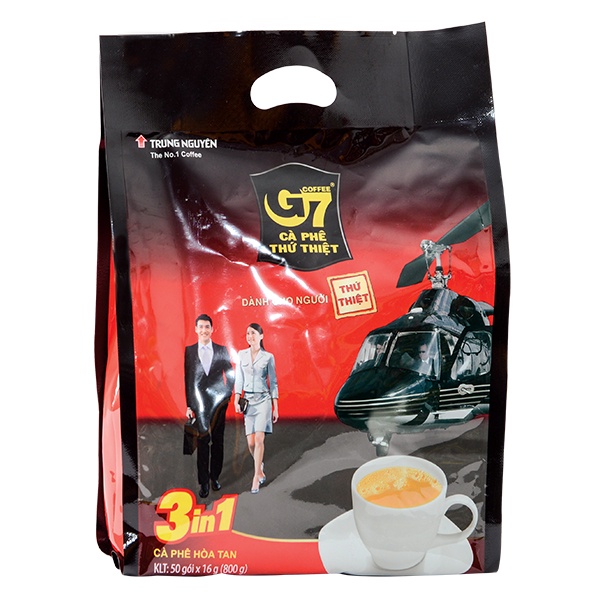1 BỊCH 50 GÓI VUÔNG * 16 G/GÓI CÀ PHÊ HÒA TAN 3 IN 1 G7 - Cà phê hòa tan thứ thiệt thơm lừng, tuyệt ngon