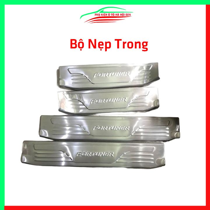 [Fortuner 2006-2016] Bộ Nẹp Bước Chân Trong Ngoài Bằng Inox Cho Ô Tô - Fortuner 2006-2016