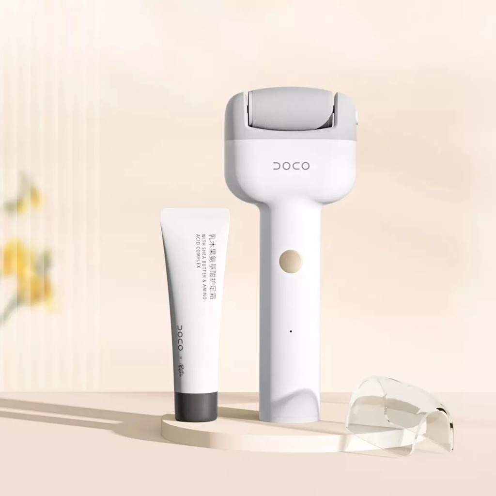 Máy Chà Gót Chân Tự Động Xiaomi Doco - Máy Cạo Gót Chân Xiaomi Tặng Kèm Kem Dưỡng Tiện Lợi Chăm Sóc Bàn Chân Tại Nhà