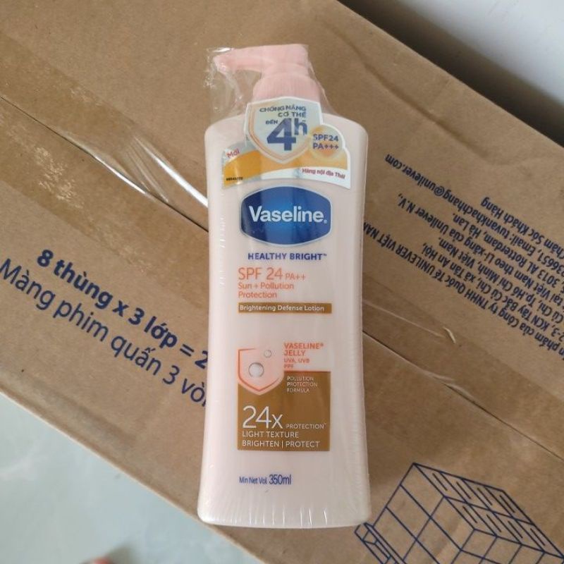 Sữa Dưỡng Thể Trắng Da Chống Nắng Và Ô Nhiễm Môi Trường Vaseline Spf 24 Pa ++ 350ml