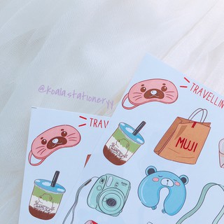 Bullet journal sticker - set sticker "Du lịch 1"