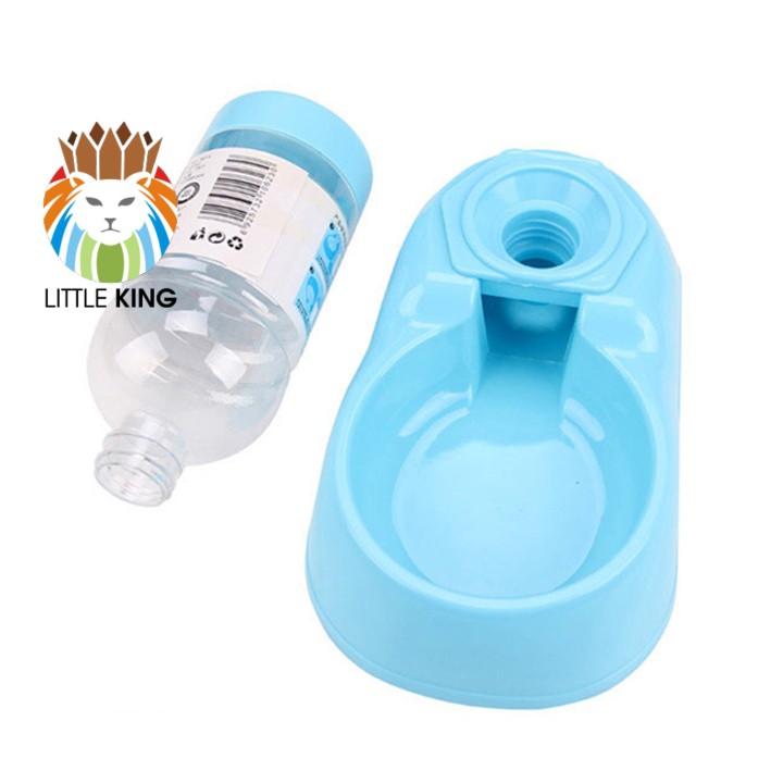 Bình nước tự động cho chó mèo dung tích 300ml Little King pet shop chất liệu nhựa PP an toàn cho thú cưng