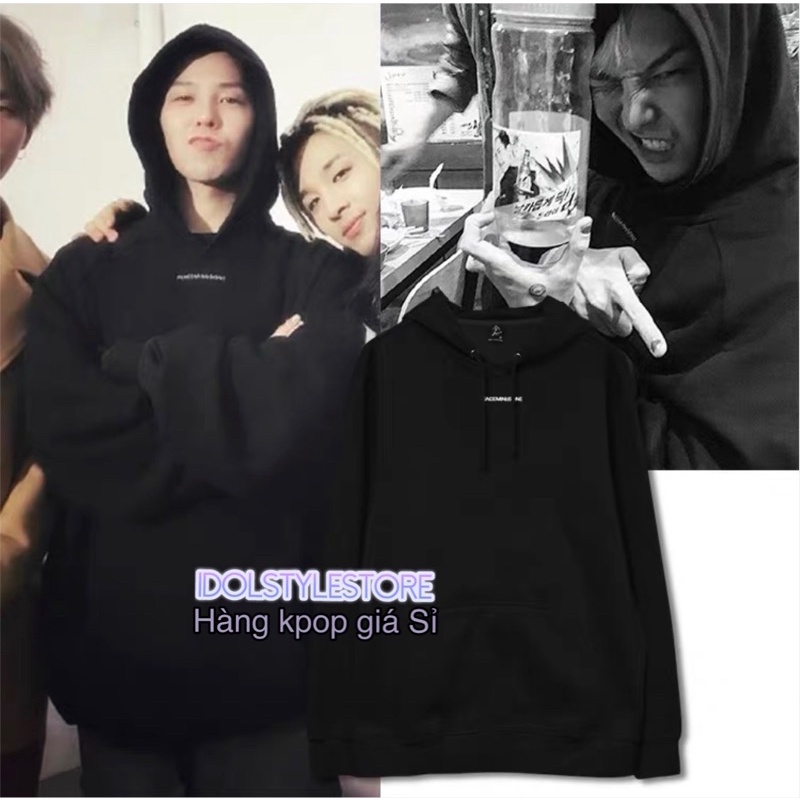 áo nỉ mũ PMO đen của GD Bigbang
