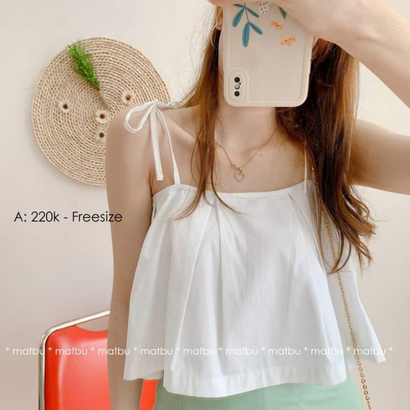 ❤️ÁO DÂY NƠ VAI CROPTOP CỰC IU NHA❤️