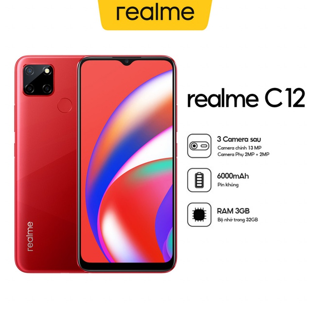 Điện thoại Realme C12 (3GB/32GB) - Hàng Chính Hãng