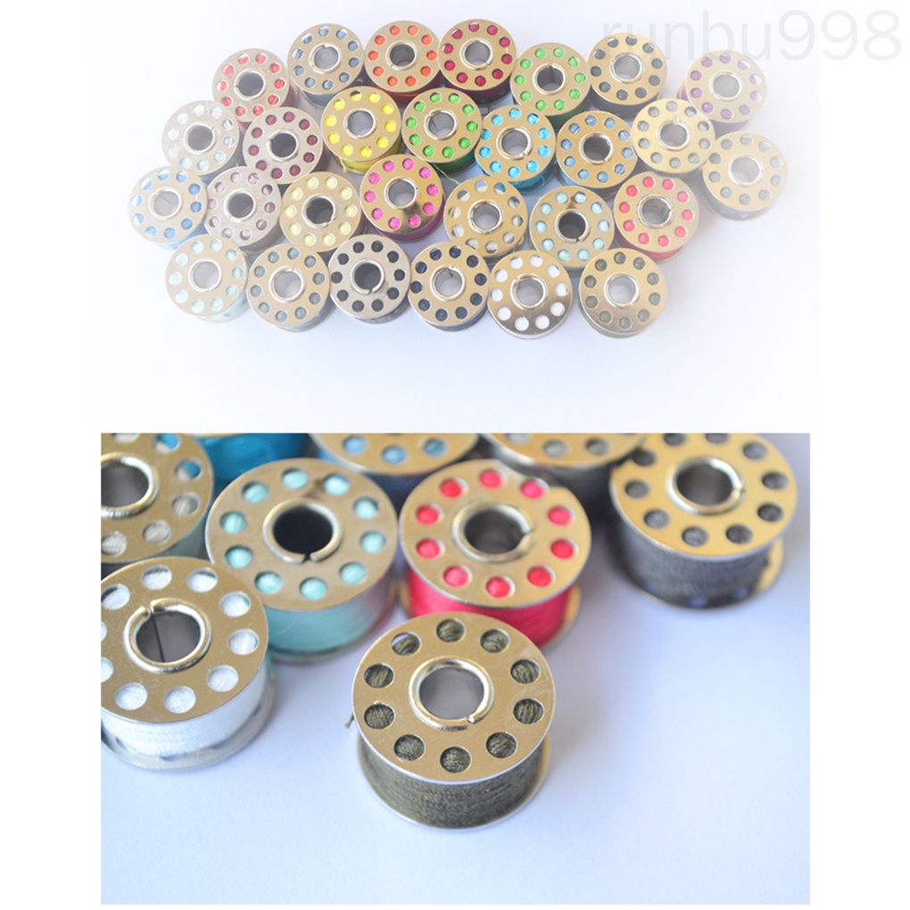Set 60 Cuộn Chỉ May Mini Bằng Kim Loại Nhiều Màu Sắc Chạy Điện Runbu998