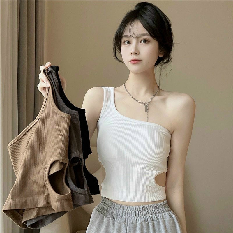 Áo Bra Kèm Đệm Khoét Phần Eo Quai Chéo - Áo Ôm Body Kiểu Dáng Hàn