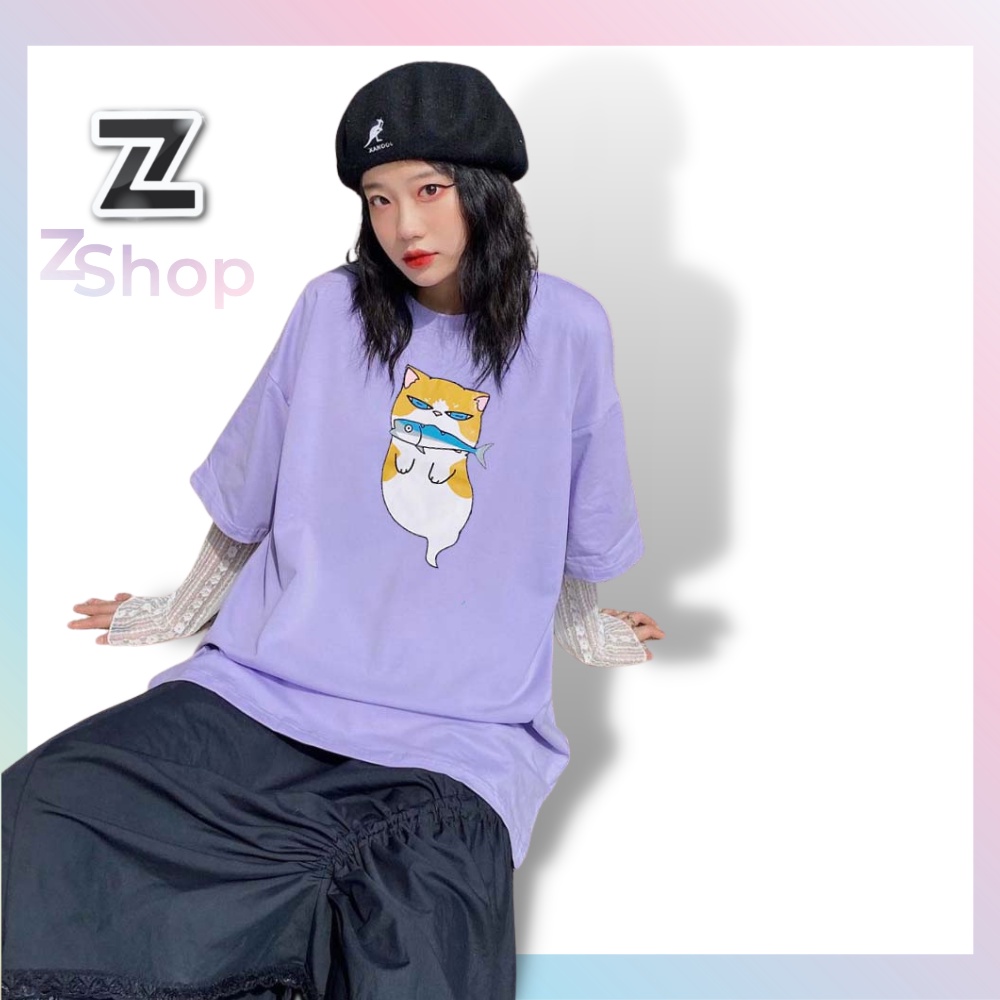 Áo Thun Tay Lỡ ZShop Phông Unisex Nam Nữ Cotton CVC 4 Chiều Oversize Form rộng, Áo Thun Nữ Đẹp Basic Cute Cá Tính ZP03 . | BigBuy360 - bigbuy360.vn