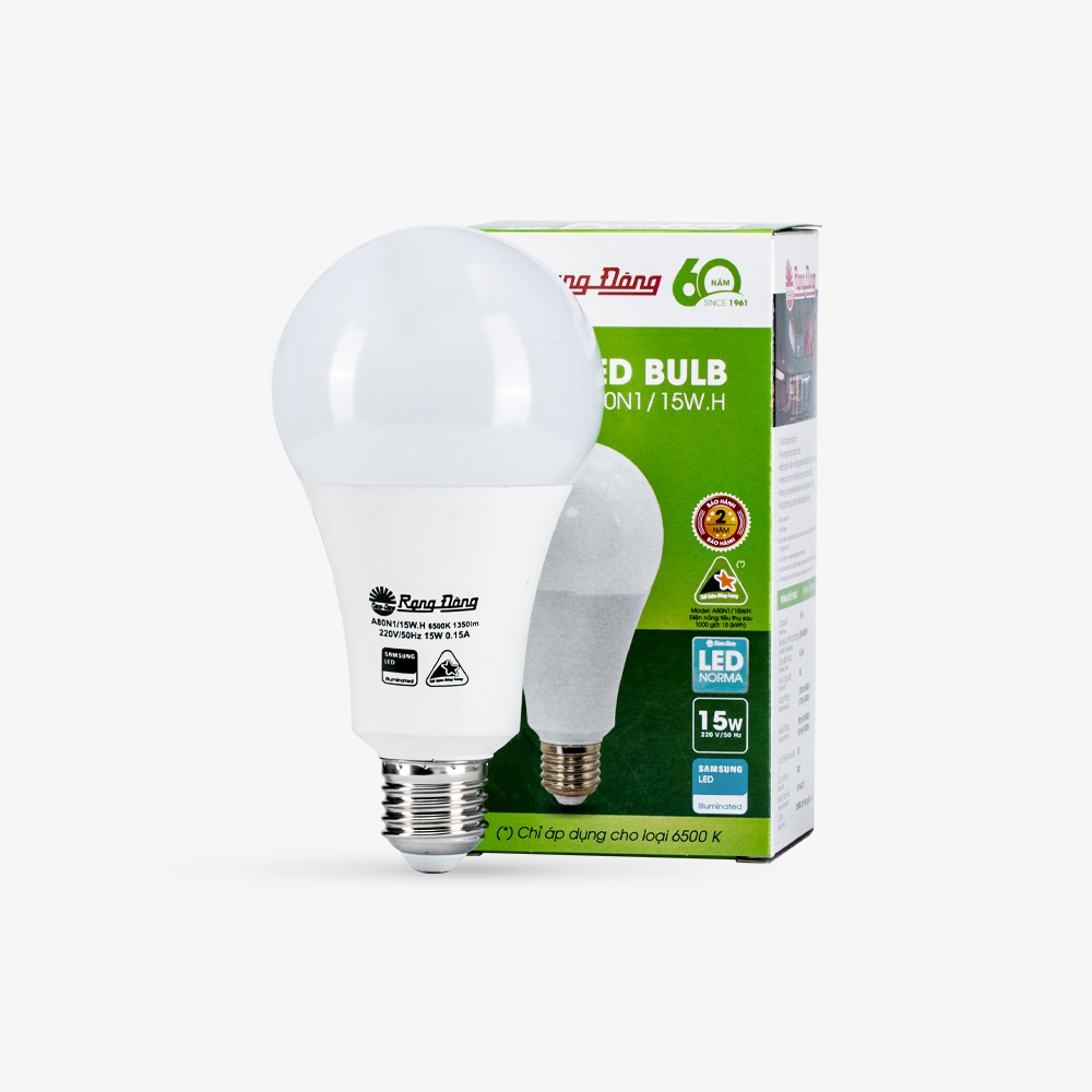 Đèn LED Bulb RẠNG ĐÔNG 3W/ 5W/ 9W/ 15W chính hãng 100%