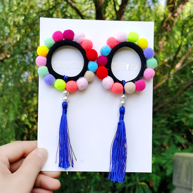 Dây Cột Tóc Hình Viên Thuốc Bằng Cao Su Màu Sắc Xinh Xắn Cho Bé Gái