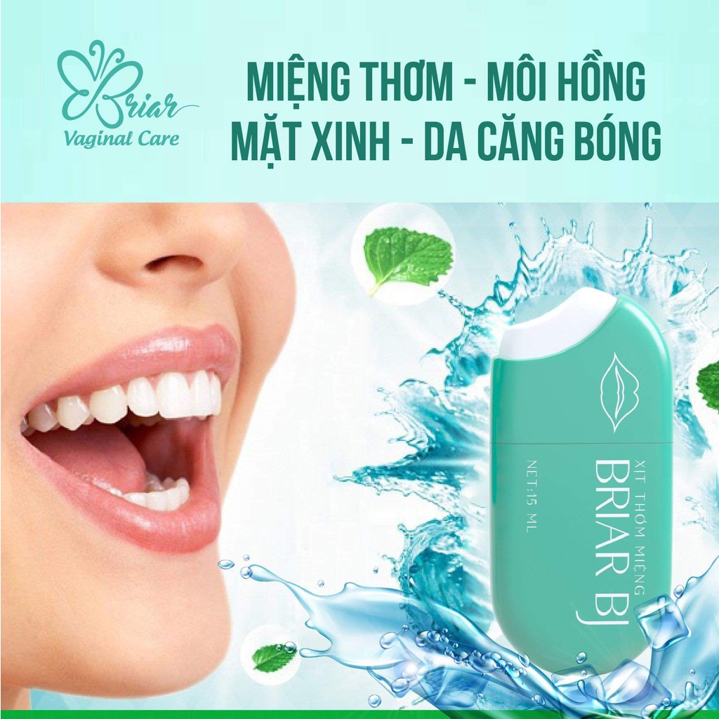 Xịt Thơm Miệng BRIAR BJ Bạc Hà Mát Lạnh Giúp Hơi Thởi Thơm Tho, Diet Khuẩn [Hàng Chính Hãng]