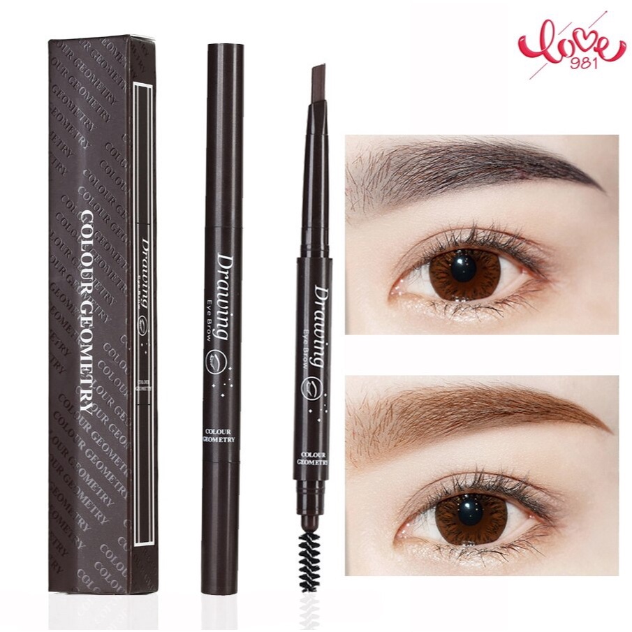 Chì Kẻ Mày Dạng Vặn Kháng Nước Chống Mồ Hôi Và Chống Nhòe Với Đầu Cọ Chải Tiện Dụng