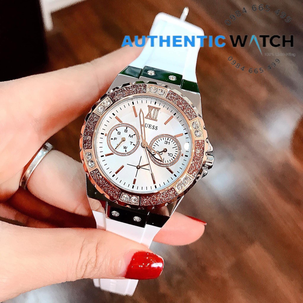 Đồng Hồ Nữ Guess Limelight Crystal White W1053L2