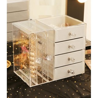 Tủ Hộp Treo Hoa Tai - Phụ Kiện Trang Sức 5 Cánh kèm Ngăn Nhung