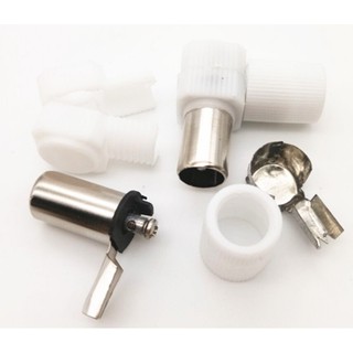 Jack angten cong 90 độ (jack đực, vỏ nhựa) (jack Tv, jack RF)(set 10 cái)