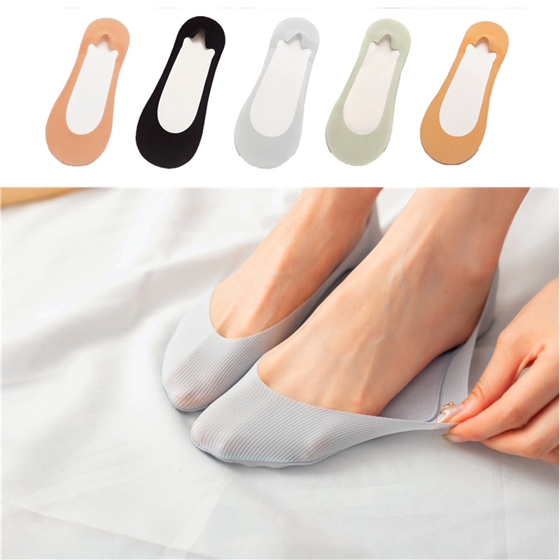 Đôi tất cotton cổ thấp màu trơn thoáng khí