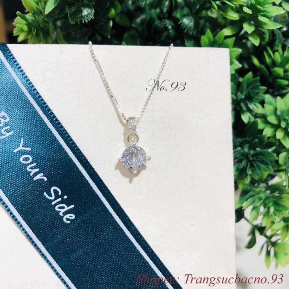(BẠC CHUẨN)  DÂY CHUYỀN BẠC CHO NỮ MẶT ĐÁ NHỎ TRẺ TRUNG PHỤ KIỆN TRANG SỨC CAO CẤP NO.93 VÒNG CỔ NỮ ĐẸP  SILVER x