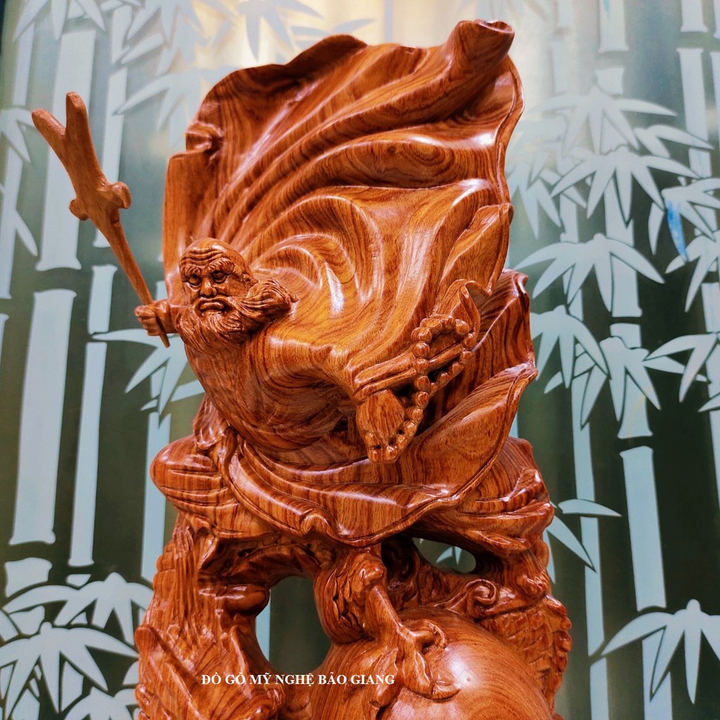 Tượng đạt ma sư tổ gỗ hương cao 50 cm