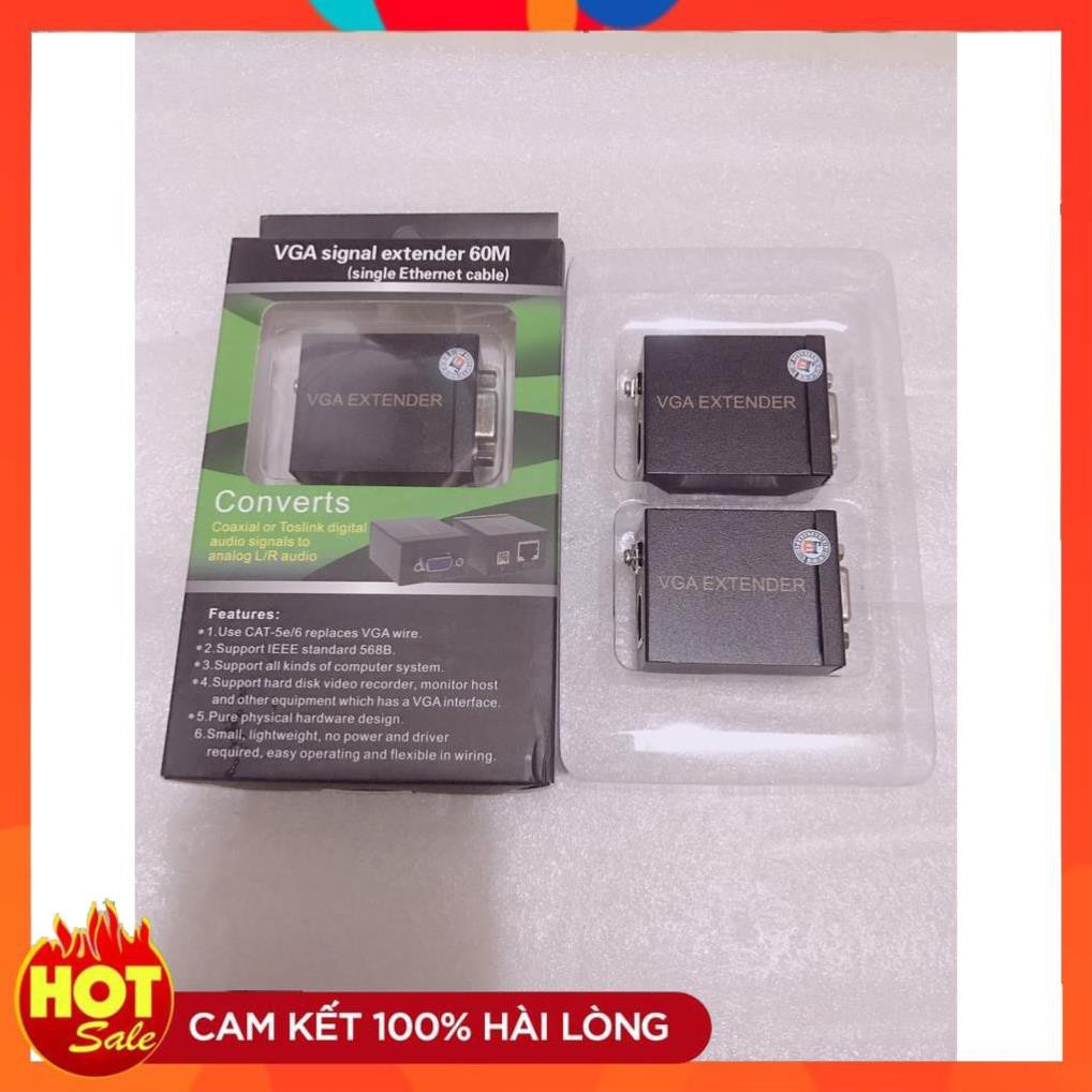 [Chính Hãng] Bộ Kéo Dài VGA Sang Cổng Mạng Lan RJ45 60m