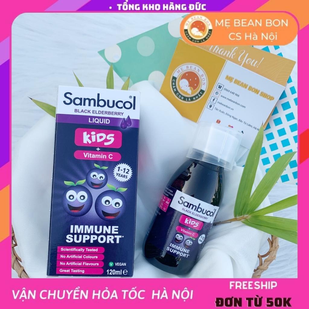 Siro Tăng Sức Đề Kháng hệ miễn dịch Sambucol 120ml giàu vitamin c và kẽm Cho Bé từ 1-12 Tuổi của Anh Quốc - mẹ bean bon
