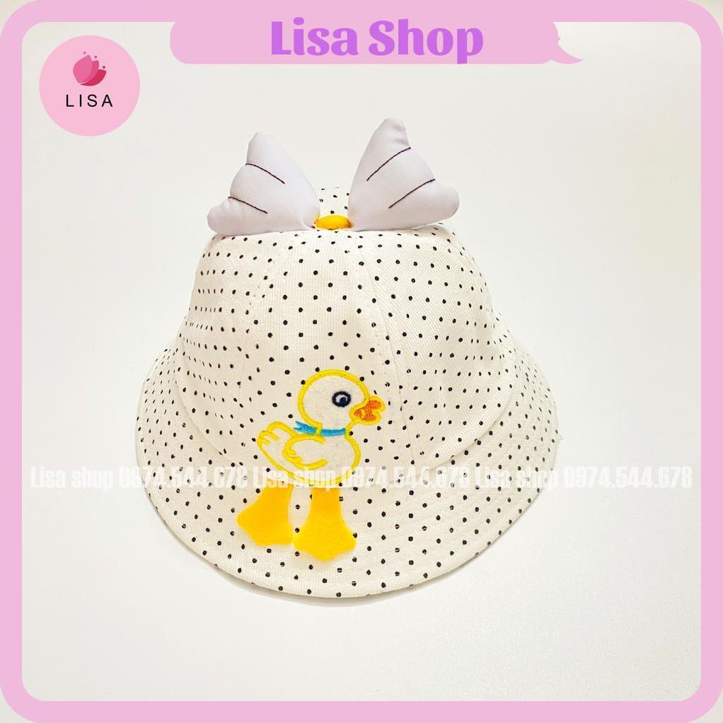 Mũ Xinh Bé Gái , Mũ Vành Gắn Nơ Đáng Yêu, Vải Mềm Gấp Gọn Bỏ Túi Lisa, M53