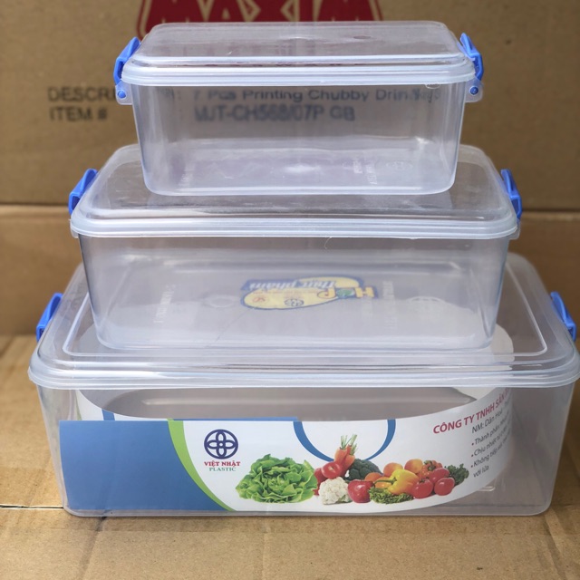 Bộ 3 Hộp Nhựa Đựng Thức Ăn Việt Nhật