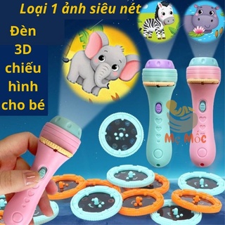 Bộ đèn pin chiếu hình 3D nhiều hình cho bé