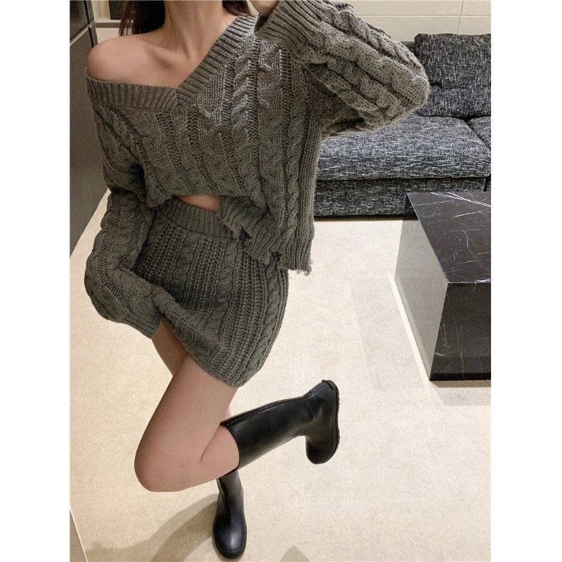 Áo Sweater Dệt Kim Thời Trang Thu Đông Xinh Xắn Cho Nữ