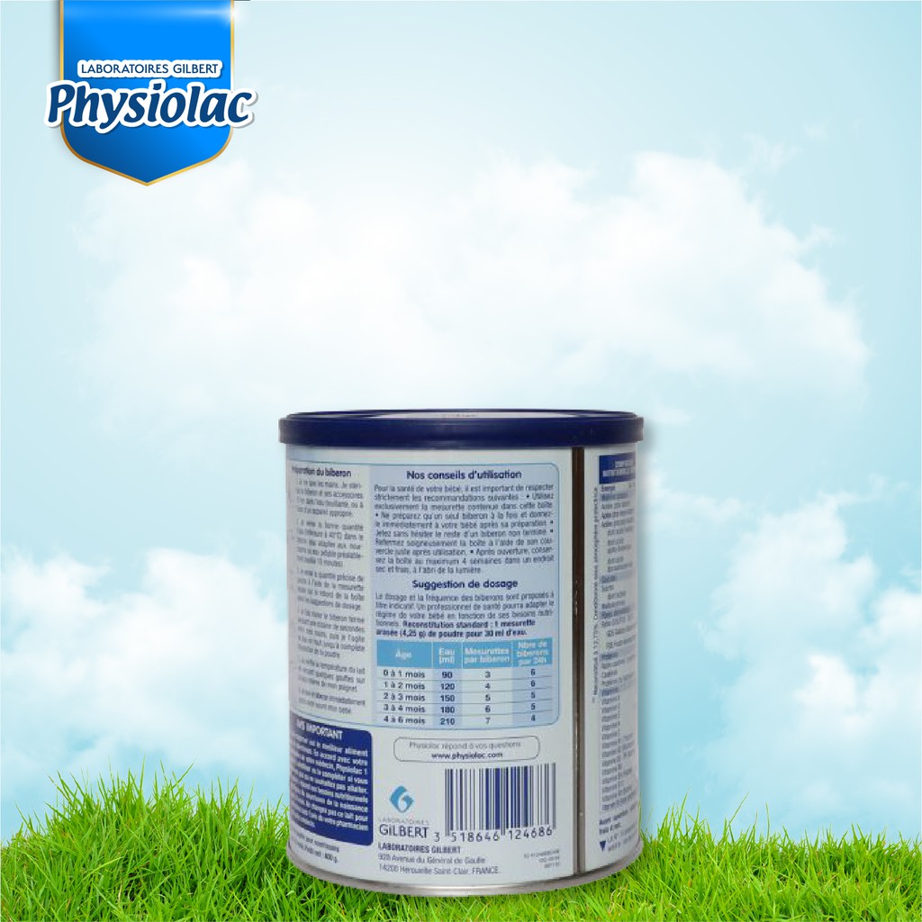 Sữa bột Physiolac 3 400g (Bổ sung DHA)