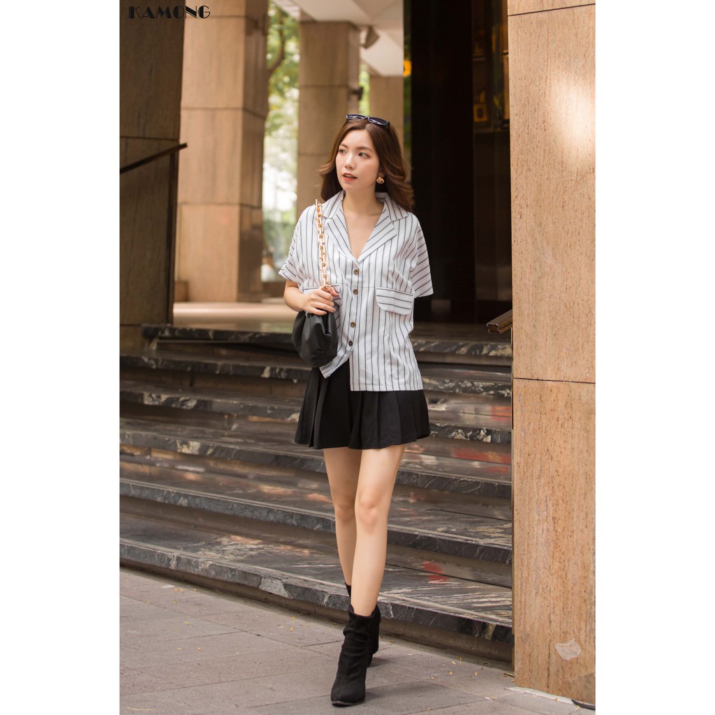 Áo cổ vest kẻ sọc KAMONG A047 | BigBuy360 - bigbuy360.vn