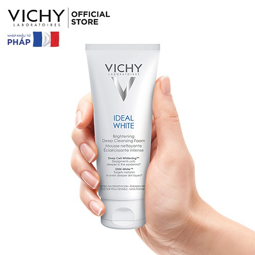 Sữa rửa mặt tạo bọt dưỡng trắng da Vichy Ideal White Brightening Deep Cleansing Foam 100ml