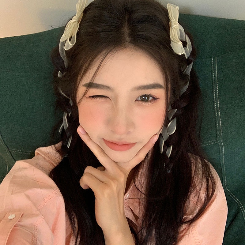 Set 5 Dây Cột Tóc Đính Nơ Ruy Băng Dễ Thương Dành Cho Bé Gái