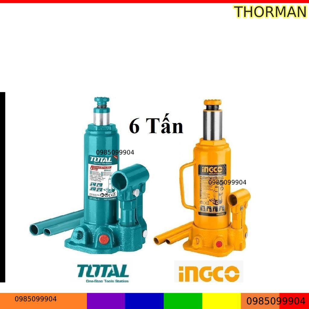 6 tấn Con đội thủy lực TOTAL THT109062 INGCO HBJ602