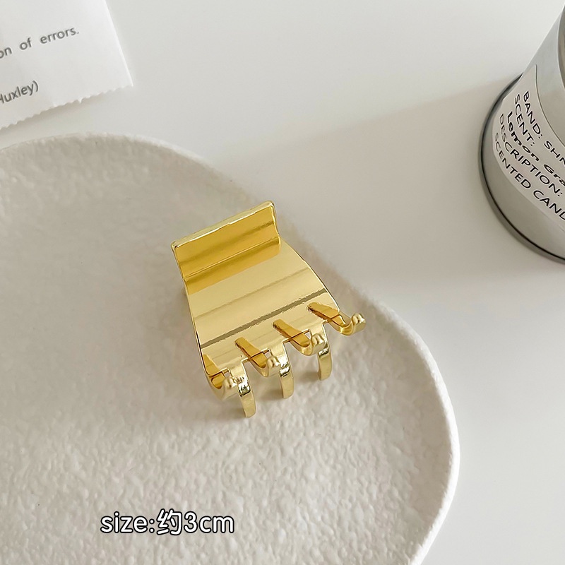 Kẹp tóc kim loại màu trơn đơn giản thời trang dành cho nữ