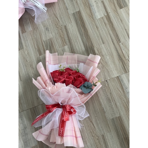 BÓ hoa sáp thơm 10 bông hàn quốc cưc đẹp giá sỉ chọn màu thoái mái