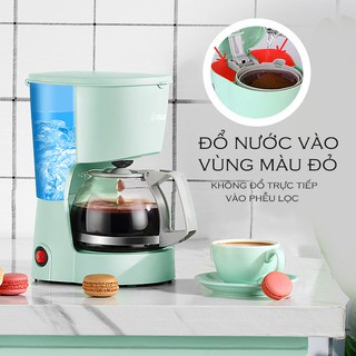 Máy pha cafe gia đình KFJ-A07V1 BEAR, máy pha cafe mini, pha trà dung tích 700ml công suất 550W