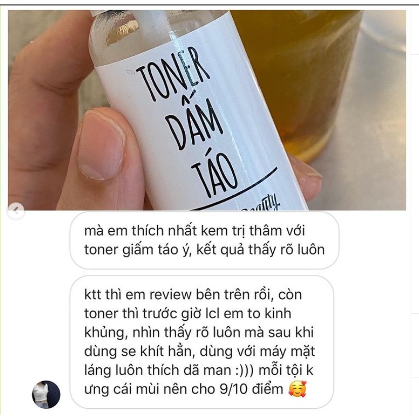 Toner giấm táo kiềm dầu se khít lỗ chân lông thiên nhiên Sunday Beauty handmade