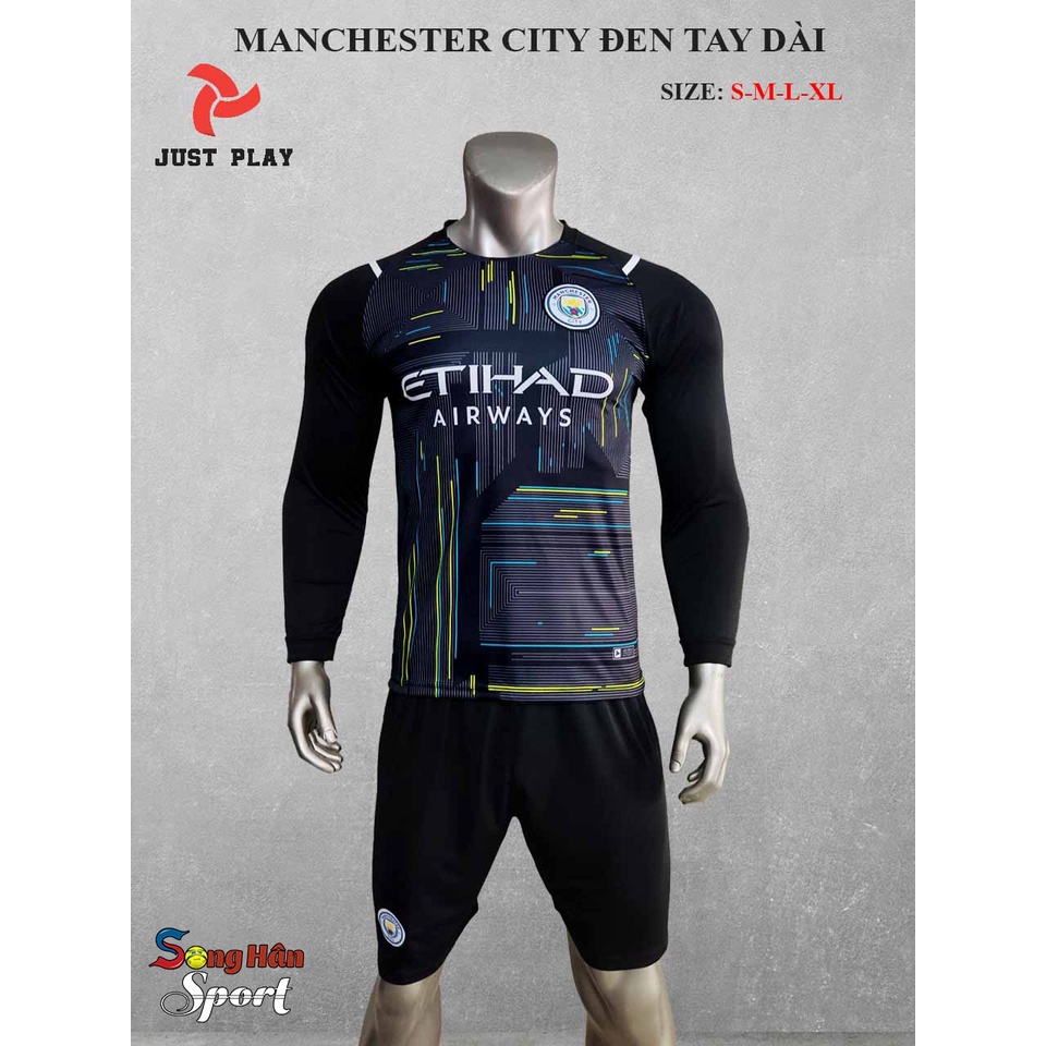 Bộ quần áo Justplay Man City Tay Dài (thun lạnh cao cấp)