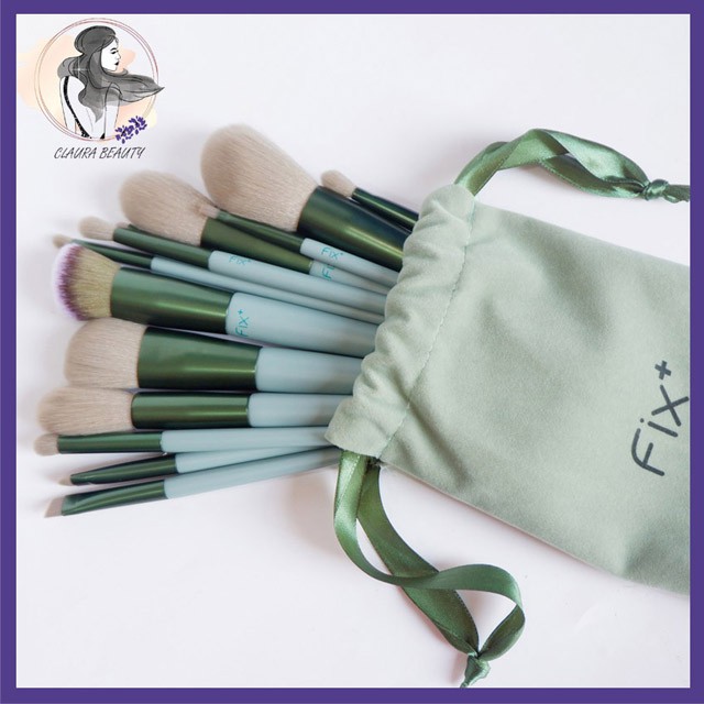 [MẪU MỚI 2021] Bộ Cọ Trang Điểm FIX 13 Món, Chính Hãng, Tặng Kèm Túi Nhung