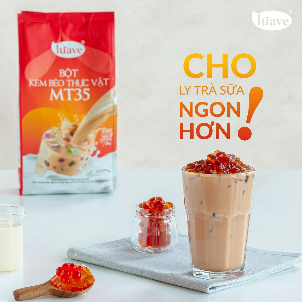 Bột MT35 Kem Béo Thực Vật LÚAVE 1kg (Bột Kem Béo Pha Trà Sữa, Ngậy Béo, Thanh Nhẹ, Thơm Trà, Phù Hợp Nhiều Loại Trà)