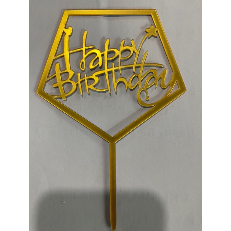 Thanh chữ Happy Birthday Trang trí bánh kem,bánh sinh nhật thạch rau câu 3D