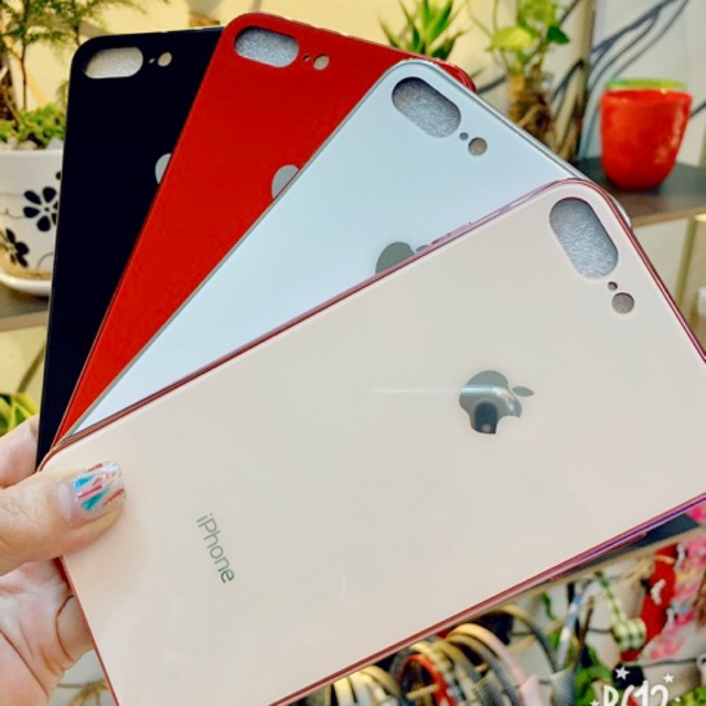 Ốp Iphone 7plus/8plus/6plus/6splus/6/7/8/6s/se2/se 2/x/xs/xr/xs max/11/11pro/11pro max-lưng kính cường lực, viền dẻo.