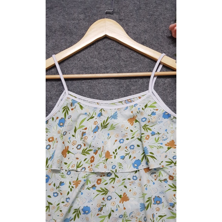 Đồ Bộ Nữ 2 dây , Đồ Lụa Mặc Nhà 3 Tầng , Set Bộ Sọc Chất Cao Cấp Họa Tiết Hoa Nhí Mềm Mịn, Xinh Xắn. | BigBuy360 - bigbuy360.vn