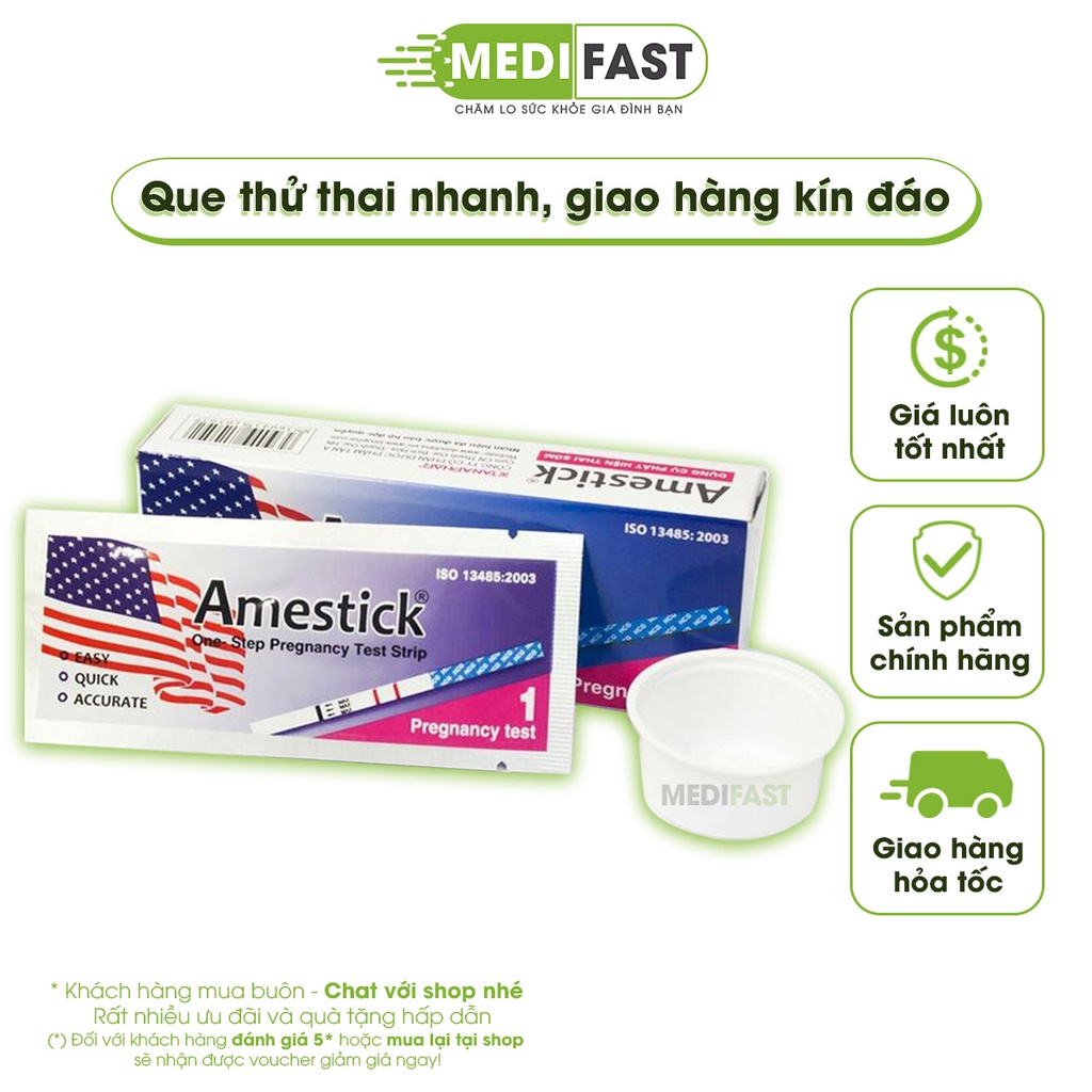 Que Thử Thai Nhanh Chính Xác - Test Thử Thai Nhanh, Giao Hàng Kín Đáo - An Toàn