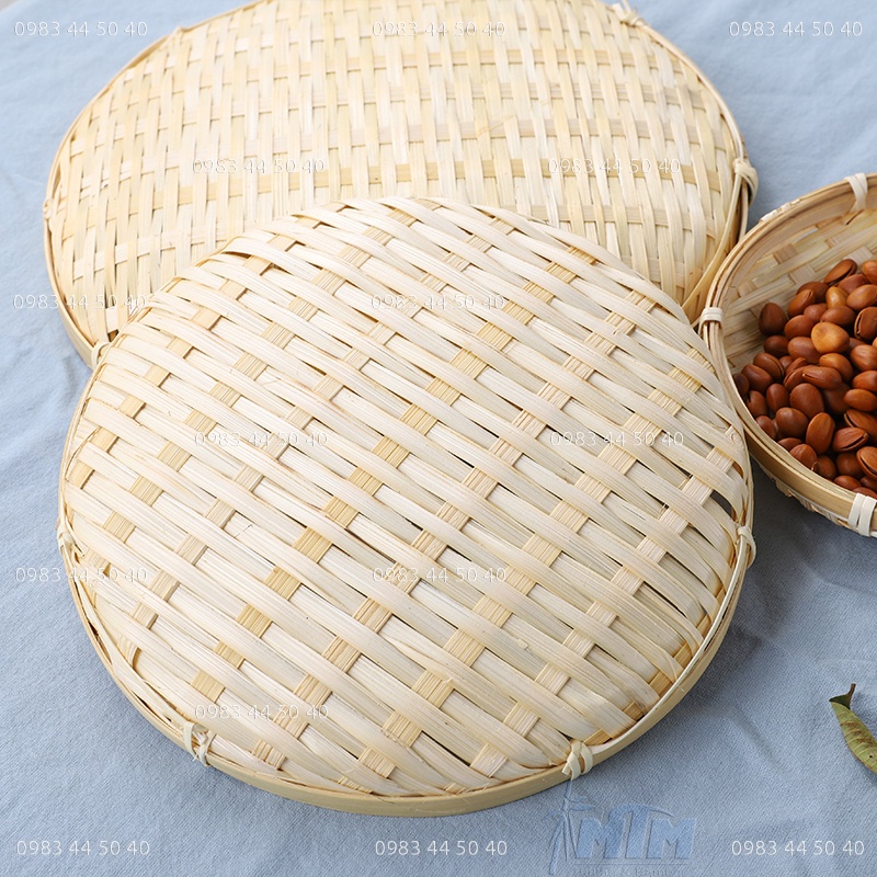 Đĩa tre l Mẹt tre  nhí - để mứt kẹo hạt cắn, chụp hình, trang trí đồ ăn