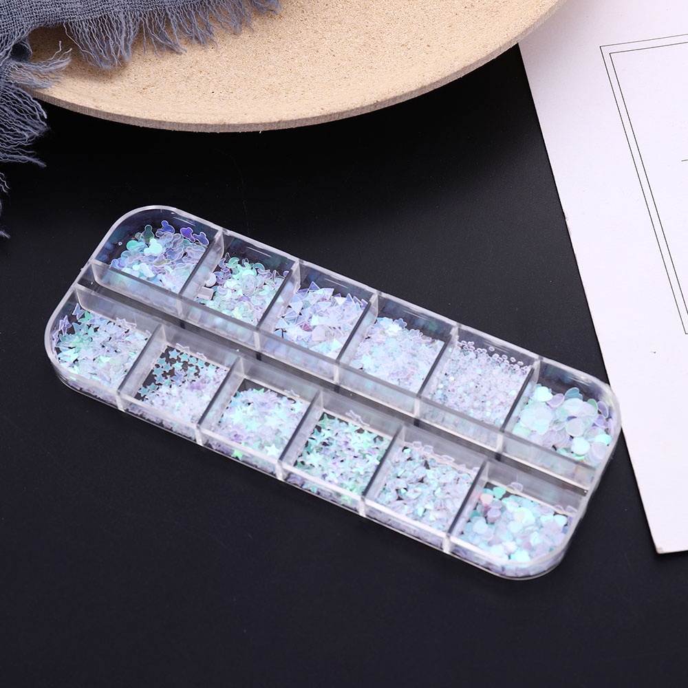 [Hàng mới về] Hộp 12 ngăn đựng phụ kiện trang trí móng mới