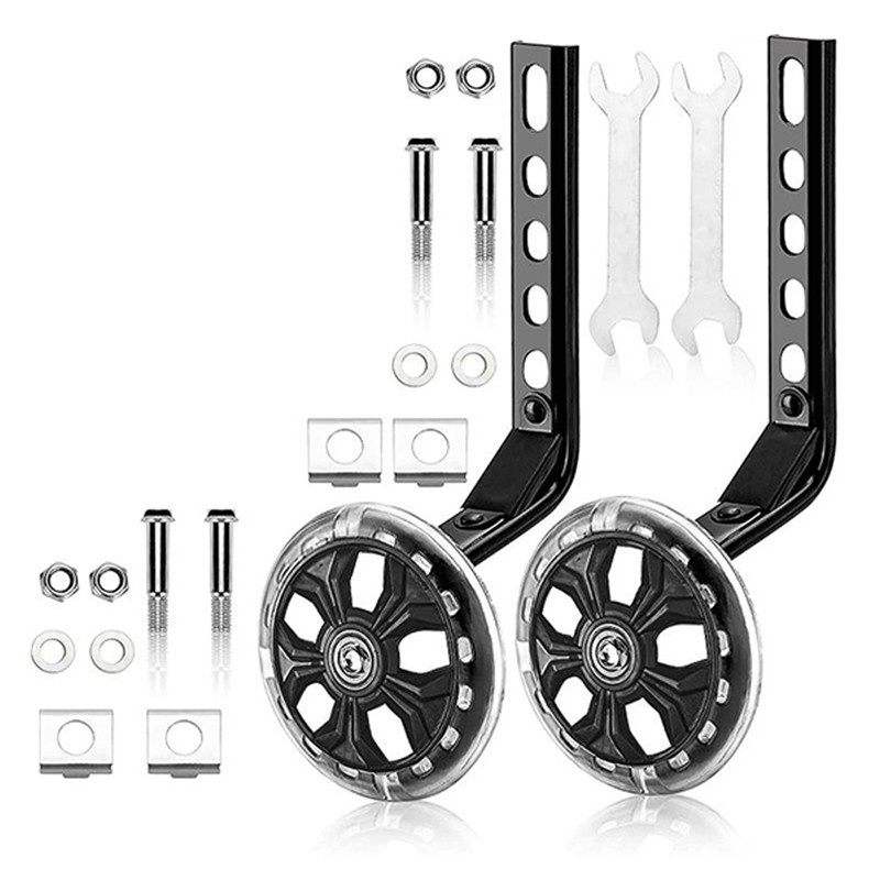 Bánh Xe Đạp Trẻ Em Ổn Định 12 14 16 18 20 Inch Màu Đen Có Giá Đỡ Ổn Định